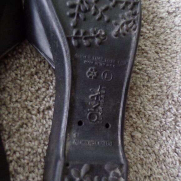 OKa B made in usa black slides L - Picture 6 of 8